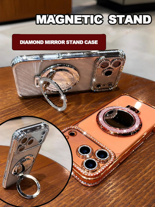 Diamond Mirror Magnetic Case For iPhone