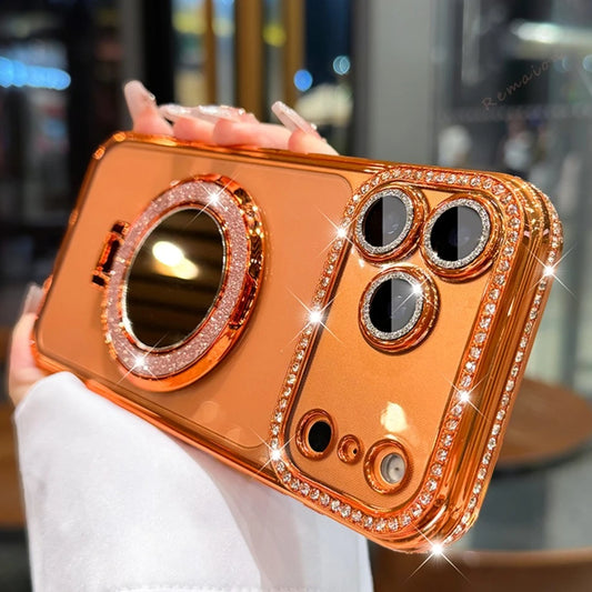 Diamond Mirror Magnetic Case For iPhone