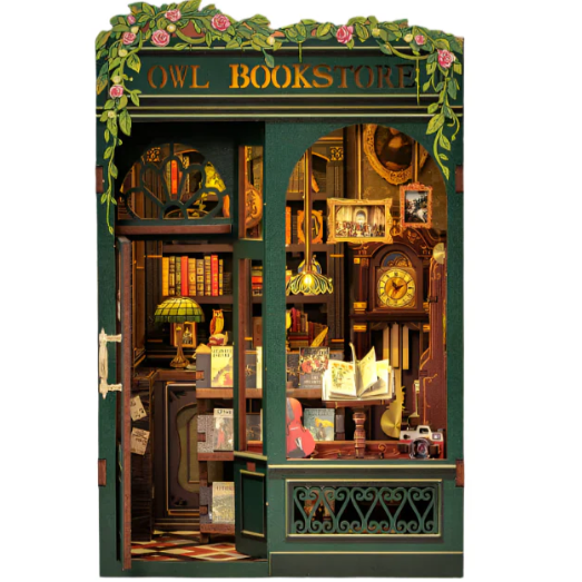 Mini Owl Bookstore – DIY Book Nook Kit